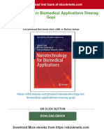 Nanotechnology For Biomedical Applications Sreerag Gopi 2024 Scribd Download