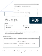 Repartido 6: Logarítmo - Ecuaciones Logarítmicas Definición de Logaritmo: Condiciones de Existencia: 0, 0, 1