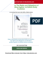 Full Download Ethics in Politics The Rights and Obligations of Individual Political Agents 1st Edition Emily Crookston PDF