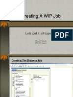 Creating A WIP JOB