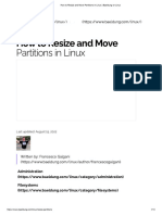 How To Resize and Move Partitions in Linux