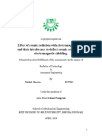 Effect of Cosmic Radiation With Electromagnetic Field and Their Interference To Deflect Cosmic Rays Through Electromagnetic Shielding.