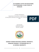 Impact of Socio Economic Status On Educational Attainment in Uttrakhand A Case Study of Srinagar