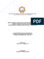 Media Literacy Analysis in The Philippine Context: Understanding The Role of Media in Educational Paradigm and Societal Landscape