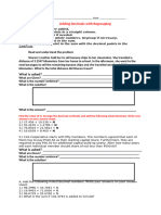 Adding Decimals With Regrouping Worksheet