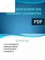 Tandon Committee Presentation