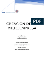 Creación de Un Microempresa