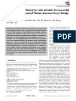 Organo-Hydrogel Electrolytes With Versatile Environmental Adaptation For Advanced Flexible Aqueous Energy Storage Devices