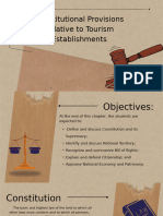 Chapter 2 CONSTITUTIONAL PROVISIONS RELATIVE TO TOURISM ESTABLISHMENTS