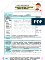 1º U5 S4 Sesion D1 Com Escribimos Acciones para Enfrentar Un Sismo