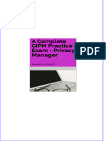 Complete CIPM Practice Exam Privacy Manager 90 Questions Not by IAPP A Privacy Law Practice Exams All Chapters Ebook PDF Download