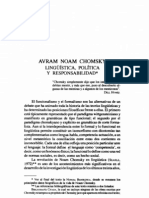 Lingüística, Política y Responsabilidad, Noam Chomsky.