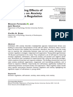 Fernandes Et Al 2021 The Mediating Effects of Self Esteem On Anxiety and Emotion Regulation