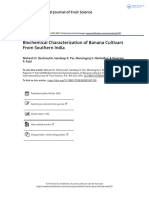 Biochemical Characterization of Banana Cultivars From Southern India