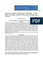 Addressing Diabetes Management Challenges in Low Resource Settings: A Review of Strategies and Innovations in Africa (WWW - Kiu.ac - Ug)