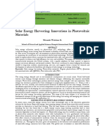 Solar Energy Harvesting: Innovations in Photovoltaic Materials (WWW, Kiu, Ac, Ug)