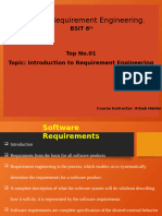 Topic 01 Introduction - To - Software Requirement Engineering