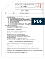 Worksheet - India Size and Location