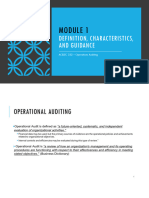 Module 1 - Definition, Characteristics, and Guidance