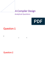 CSA14-Compiler Design Analytical Questions