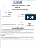 Admit Card - CIMAGE