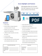 Aurus Dustless Mini Splits Specification Sheet