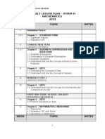 Weekly Lesson Plan Form 4 Math 2012