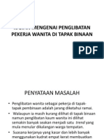 Kajian Mengenai An Pekerja Wanita Di Tapak Binaan