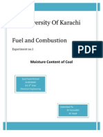 Moisture Content of Coal