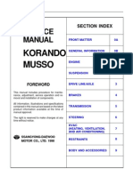 SsangYong Musso '98 - Service Manual