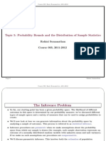 Topic 5: Probability Bounds and The Distribution of Sample Statistics