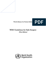 Who Guidelines For Safe Surgery