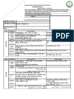 Education International School Weekly Plan: Math