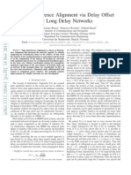 Time Interference Alignment Via Delay Offset For Long Delay Networks