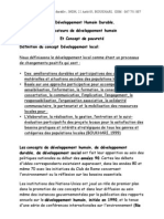 Developpement Humain Concepts Termes