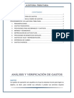 Analisis y Verificacion de Gastos