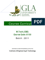 M.tech. CS (Full Time) Course Curriculum