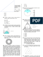 Exercícios de Círculo e Circunferência