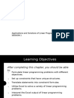 Applications and Solutions of Linear Programming Session 1