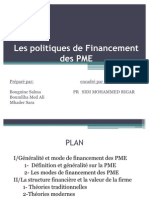 Les Politiques de Fin An Cement Des PME M.S