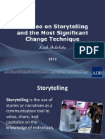 A Cameo On Storytelling and The Most Significant Change Technique