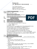 A320 - A330 QRH Abnormal and Emergency Procedures Summary