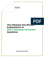 The Ultimate One Minute Explanations To OG12 Sentence Correction Questions