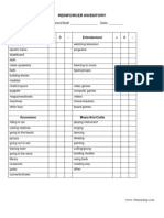 Reinforcer Inventory