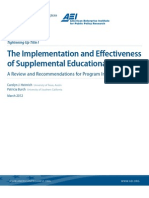 The Implementation and Effectiveness of Supplemental Educational Services