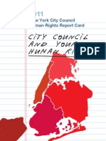 2011 NYC Council Human Rights Report Card, Center For Urban Justice