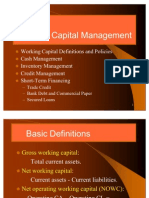 Working Capital Finance Trade Credit, Bank Finance and Commercial Paper