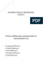 International Promotion Policy