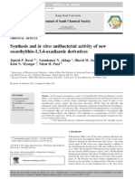 Synthesis and in Vitro Antibacterial Activity of New Oxoethylthio-1,3,4-Oxadiazole Derivatives