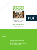 Principals Matter: Principal Evaluations From A Teacher's Perspective FINAL March 2012